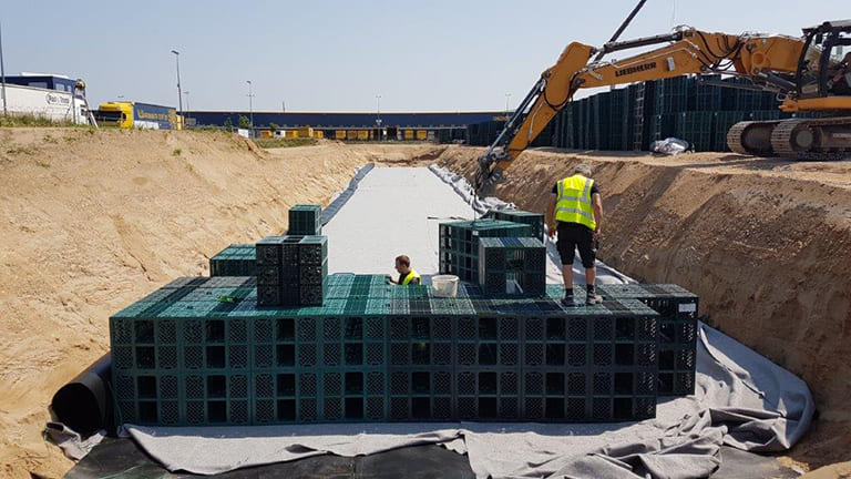 Regenwasserrückhaltung Speditions-Logistikzentrum Malsch